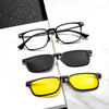 3-in-1 Titanium Glasses Frame With Magnetic Sunglasses Clips