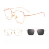 New Titanium Glasses Frame With Magnetic Sunglasses Clips