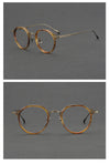 Shenzhen handmade glasses wholesale women, literary and retro oval frame plate glasses frame LO-04 pure titanium glasses frame men