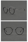 Shenzhen handmade glasses wholesale women, literary and retro oval frame plate glasses frame LO-04 pure titanium glasses frame men