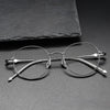 Titanium Vintage Oval Eyeglasses Frames EP