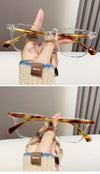Retro Hong Kong style mirror frame plate pin anti-blue light glasses frame female TR90 face fashion myopia optical glasses frame male