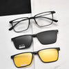3-in-1 Titanium Glasses Frame With Magnetic Sunglasses Clips