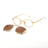 Aceto Titanium Vintage Eyeglasses Frame With Sunglasses Clips