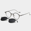 Seh Titanium Vintage Eyeglasses Frame With Sunglasses Clips