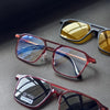 3-in-1 Titanium Glasses Frame With Magnetic Sunglasses Clips