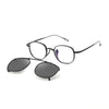 Aceto Titanium Vintage Eyeglasses Frame With Sunglasses Clips