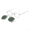 Aceto Titanium Vintage Eyeglasses Frame With Sunglasses Clips