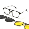 3-in-1 Titanium Glasses Frame With Magnetic Sunglasses Clips