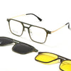 3-in-1 Titanium Glasses Frame With Magnetic Sunglasses Clips