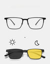3-in-1 Titanium Glasses Frame With Magnetic Sunglasses Clips