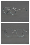 Shenzhen handmade glasses wholesale women, literary and retro oval frame plate glasses frame LO-04 pure titanium glasses frame men