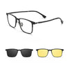 3-in-1 Titanium Glasses Frame With Magnetic Sunglasses Clips