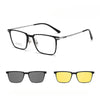 3-in-1 Titanium Glasses Frame With Magnetic Sunglasses Clips