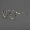 Shenzhen handmade glasses wholesale women, literary and retro oval frame plate glasses frame LO-04 pure titanium glasses frame men