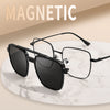 New Titanium Glasses Frame With Magnetic Sunglasses Clips