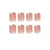 24pcs/Set  Silver Nature Glue On Nails, Nude Squoval French Press On Nails