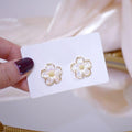 14K Gold Flower Earrings