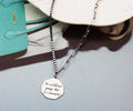 Necklace S925 Silver Retro Letter Round Shape Necklace Women Coin Chain Jewelry Gift FHN016