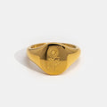 18K Gold Sunflower Ring