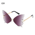 Fashion Retro Rimless Sunglasses Vintage Clouds diamond Tassel Steampunk Disco Glasses Funny Cloud Shaped Shades