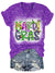 Happy Mardi Gras Glitter V-Neck Tee