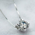Necklace White Diamond Zircon Fashion Amethyst Pendant Necklace FHN003