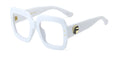 Anti Blue Light Oversized Glasses Frame Women Fashion Luxury Brand Square Big Frame Clear Lens Transparent Frames Vintage