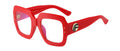 Anti Blue Light Oversized Glasses Frame Women Fashion Luxury Brand Square Big Frame Clear Lens Transparent Frames Vintage