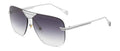 New Fashion Vintage Square Mirror Women Luxury Brand Original Design Silver Grey Sun Glasses