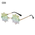 New Fashion Cycling Butterfly Sunglasses for Women UV Protection Vintage Car Metal Rimless Sunglasses Eyewear Decorations