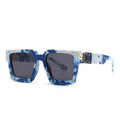 New Square Oversized Sunglasses Fashion Sky Blue White Color Eyewear Aolly Plastic Eyeglasses Frame
