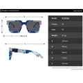 New Square Oversized Sunglasses Fashion Sky Blue White Color Eyewear Aolly Plastic Eyeglasses Frame
