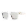 New Square Oversized Sunglasses Fashion Sky Blue White Color Eyewear Aolly Plastic Eyeglasses Frame