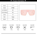 Vintage Big Frame Oversized Sunglasses Square Gradient Shades