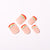 24pcs/Set  Rainbow French Nails Spring Nude Short Squoval Press-Ons