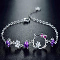 Bracelet Purple S5465 -2020 new luxury 925 sterling silver bracelet bangle FHB028