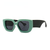 New Luxury Brand Wide Leg Square Sunglasses For Women Vintage Gradient Elegant Black Leopard Sun Glasses Men Hip Hop Shades
