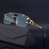 New Retro Rimless Sunglasses For Men Steampunk Sunglasses Punk Fashion Glasses Vintage Shades Gafas De Sol Sonnenbrill Sun