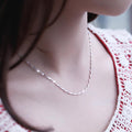 Necklace Copper Silver Necklace Female Short Choker Melon Single Seed Chain New Jewelry FHN025