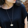 Necklace Ginkgo Leaf Shape Pendant Versatile Simple Design Chain Women Long Decorative Necklace Accessories Jewelry Gift FHN013
