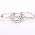 Ring 925 Sterling Silver Wedding Ring Set FHR052