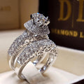 Ring 925 Sterling Silver Wedding Ring Set FHR051