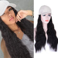 Fashionholla White Cap with 24inches Wave Hair Cap Wigs