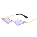 Fashion Brand Sunglasses Women Cat Eye Frameless Streetwear Clear Lens Eye Glasses Vintage Metal Frame Cateyes Sun Glasses