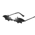 Fashion Rimless Men Sunglasses Women Trendy Bat Shaped Sun Glasses Female Male Vintage Black Mirror Shades Metal