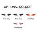Fashion Rimless Men Sunglasses Women Trendy Bat Shaped Sun Glasses Female Male Vintage Black Mirror Shades Metal