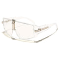 Fashion large eye protection ladies sunglasses  simple steampunk men's sunglasses shade UV400 transparent lens