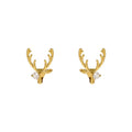 Gold Elk Earrings
