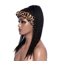 Hot Sexy Kinky Long Curly Braid Wig with Leopard Headband